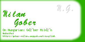 milan gober business card